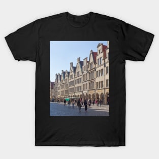 Prinzipalmarkt, gabled houses, Münster, city, Westphalia T-Shirt